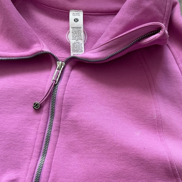 Lululemon Athletica Pink Scuba Oversized Funnel Neck Half Zip XL/XXL - Picture 7 of 11